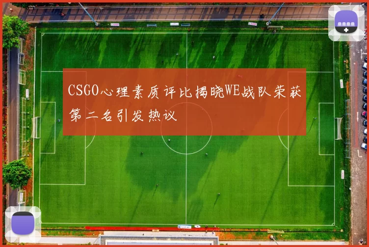 CSGO心理素质评比揭晓WE战队荣获第二名引发热议